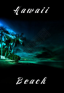 夏威夷热带岛屿海报背景图片