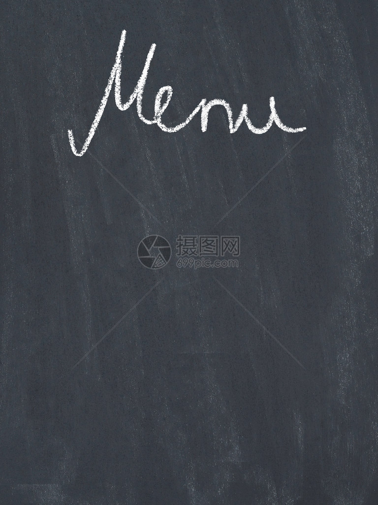 黑板上的菜单粉笔图片