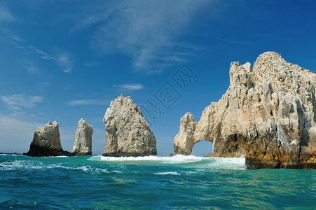 墨西哥的弧形岩石图片