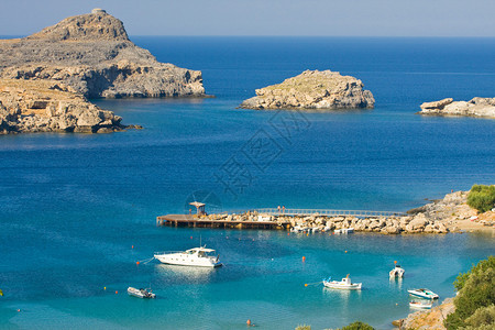 从希腊爱琴海Dodecanees群岛之一图片