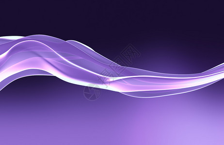 波浪背景中的紫色3D线条背景图片