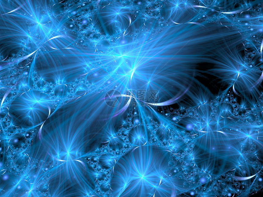 空间中的蓝光线和泡沫聚变计算机生图片