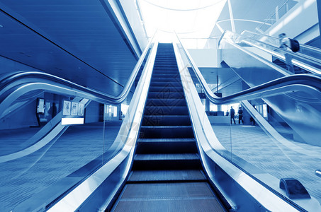 自动扶梯上海浦东机场内部背景图片