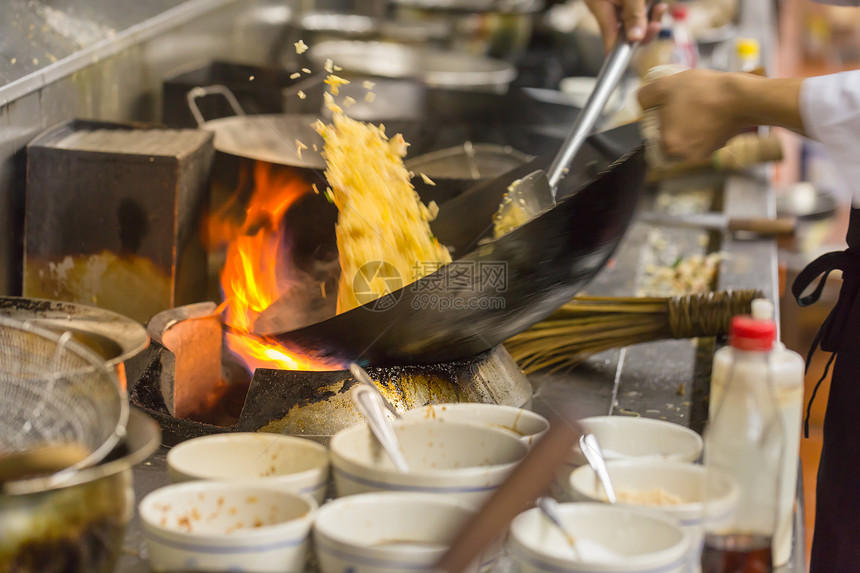 餐厅厨房师运动烹饪低速照相等模图片