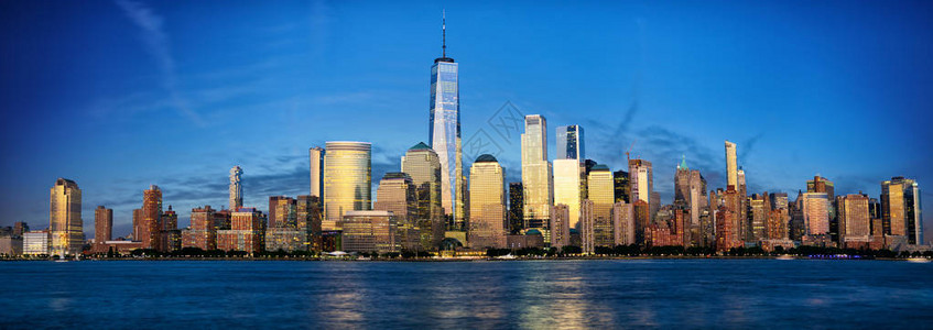 纽约市曼哈顿天线全天候黄昏图片