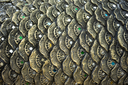 鱼鳞图案或古代龙鳞泰国公共日普遍根据背景图片