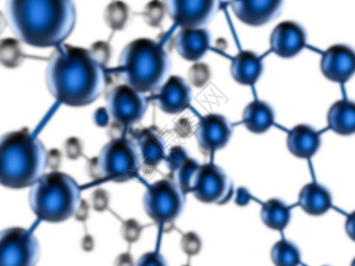 3d渲染模糊的圆形分子结构背景图片