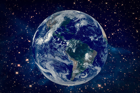 来自太空的美丽地球由美国航天局提供的图像图片