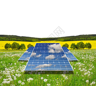 草原上的太阳能电池图片