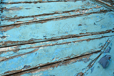 老木蓝色小船地板背景图片
