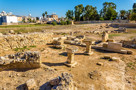 塞浦路斯拉纳卡的一个考古遗址古代图片