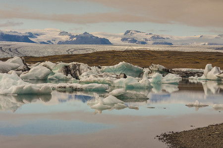 Vatnajokull冰川和Jokulsarlon环图片