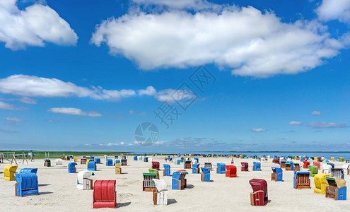 德国海滩的海边场景沙滩图片