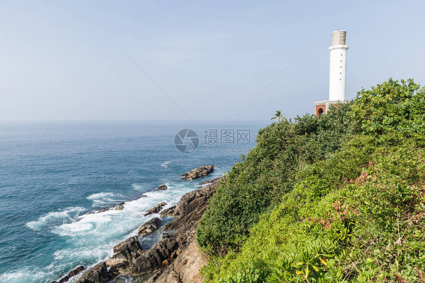 海岸斯里兰卡维利加马的灯塔图片