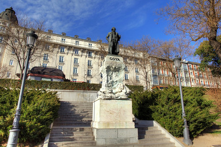 MusoeDelPrado对面的Goya纪念碑图片