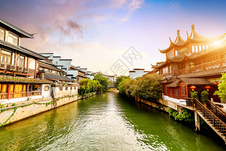 南京寺风景区和秦怀河图片