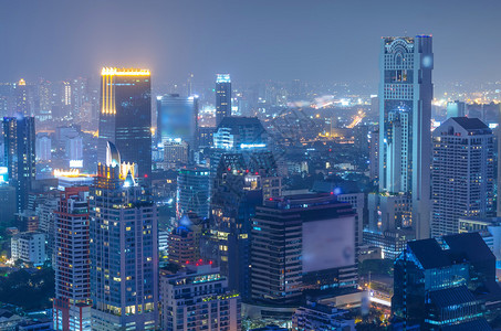 曼谷城市夜景图片