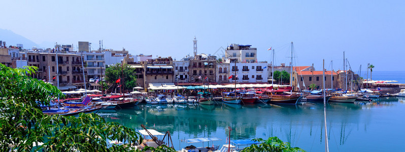 北塞浦路斯凯里尼亚城堡港口浏览量第图片