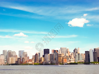 波士顿城市天际线背景图片