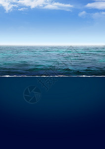 深蓝色海洋的股票图像背景图片