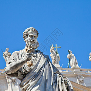圣彼得广场圣彼得雕像意大利罗马图片