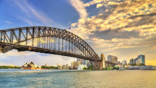 悉尼港口大桥从澳大利亚米图片