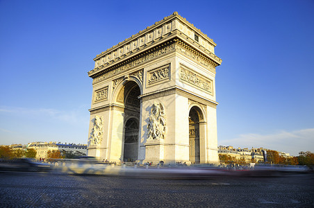 法国巴黎查尔斯戴高乐广场高清图片