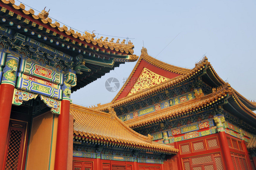 北京紫禁城的建筑物和屋图片