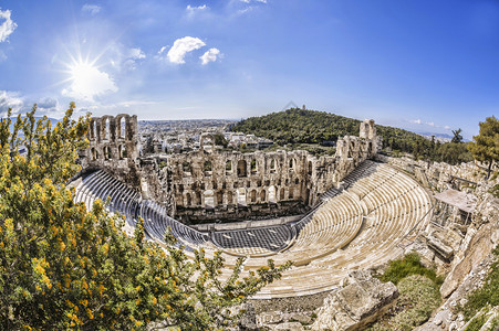 希腊雅典著名的Odeon剧院图片
