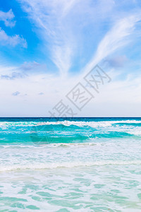 海洋和蓝天加勒比海图片