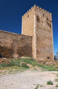 玛尔托拉城堡的守望塔和东南墙的那部分葡图片