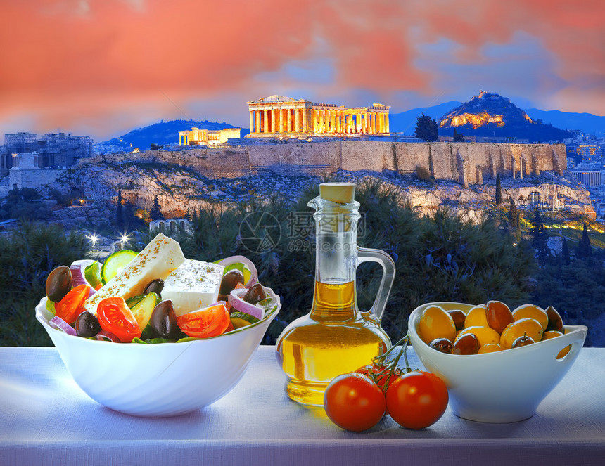 希腊雅典著名的有希腊沙拉的Ach图片