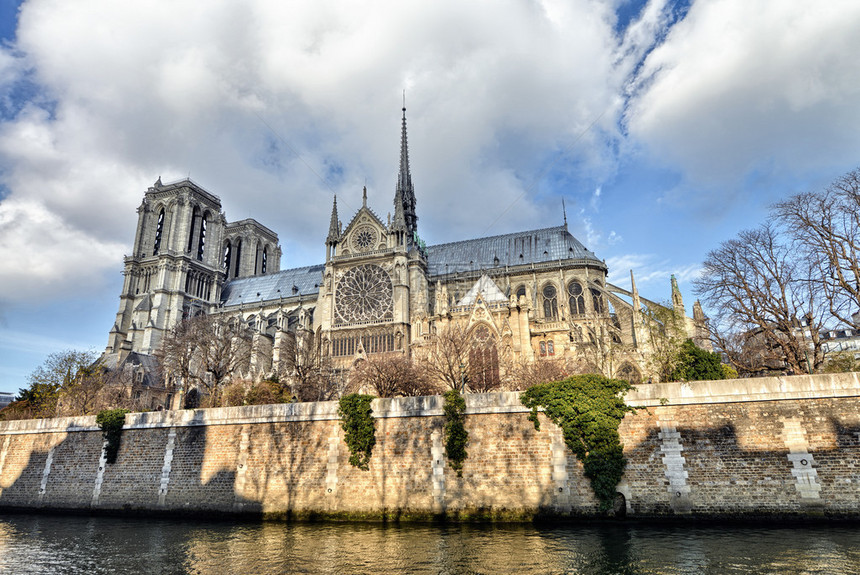 巴黎巴黎圣母院的美丽景色图片