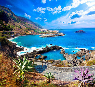 加那利岛自然景色的自然海景图片