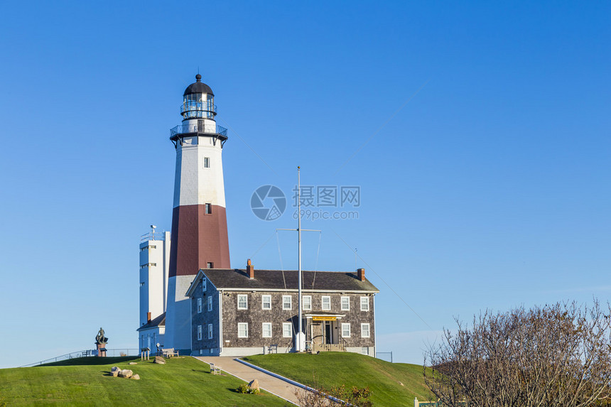 苏福克州纽约长岛灯塔长岛Lighthouse的蒙陶克点光海滩图片