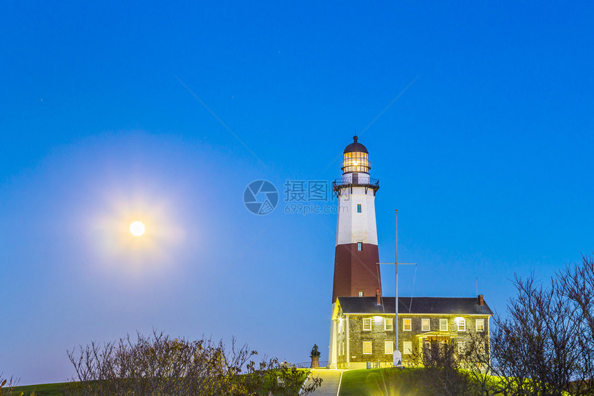 苏福克州纽约长岛灯塔长岛Lighthouse的蒙陶克点光海滩图片