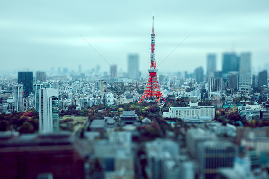 黄昏的东京城市天际线日本东京图片
