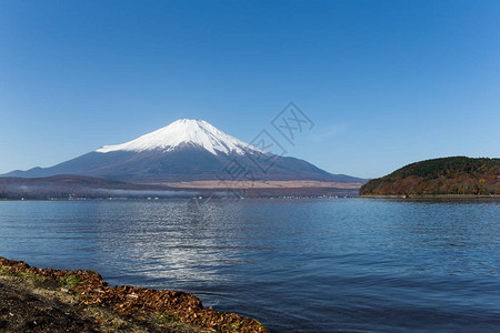 日本富士山和湖图片