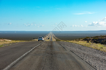 阿根廷大陆景观无尽的公路高图片