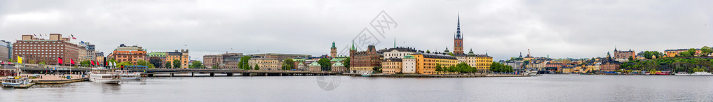 瑞典斯德哥尔摩市中心全景图片