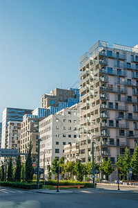 奥斯陆Bardocode区美丽的当代建筑和城市街道的图片