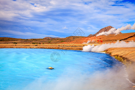 冰岛地热发电站和热水泻湖图片