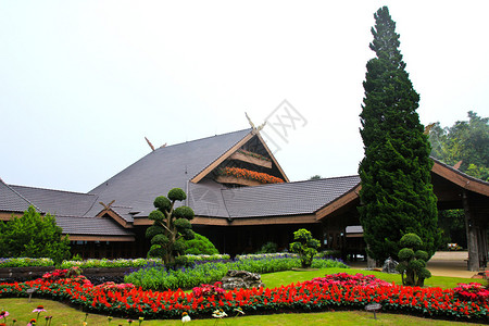 泰国清莱土东宫背景图片