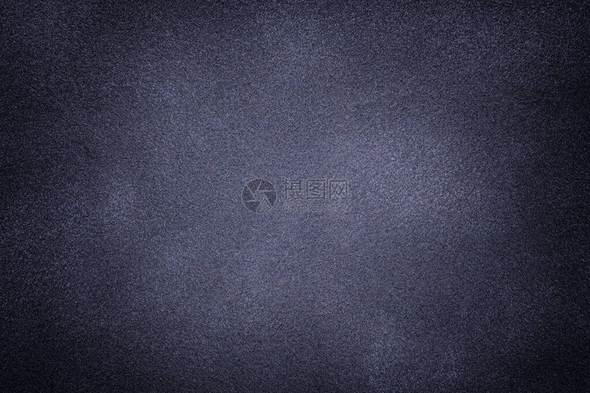 黑色灰皮织物封闭的背景Velvetmatt蓝色努布克纺织用维图片