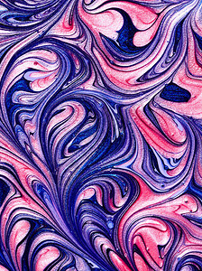 蓝色和粉红色抽象指甲油纹理图片