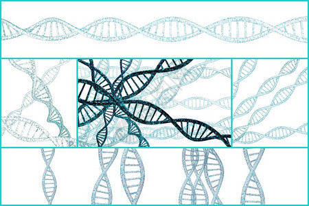 DNA链条拼贴图片