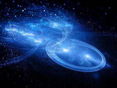 蓝色恒星系统有空间轨道抽象背图片