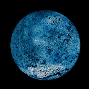 太空中的蓝月亮图片