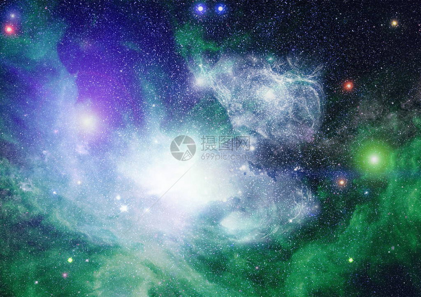 行星和系的恒星在自由空间中图片