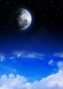 云层之上的月亮的股票图像图片